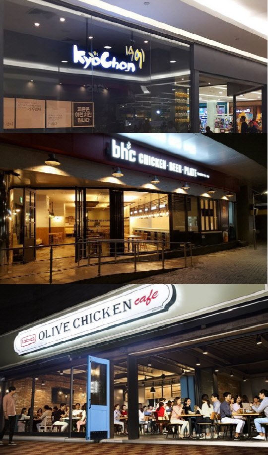치킨 프랜차이즈 빅3가 지난해 나란히 부진한 실적을 기록했다. <각사 제공>